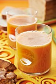 Fresh carrot,apple and ginger juice