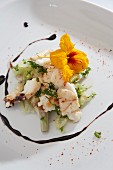 Lobster with fennel and zucchini flowers
