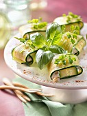 Zucchini squares stuffed with ricotta