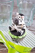 Zebra cupcake