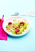 Crunchy Pea and Raspberry Salad