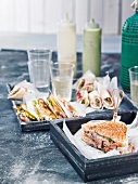 Club-Sandwich mit Roastbeef