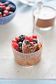 Chocolate mousse and summer fruit