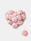 Pink meringue heart