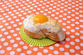 A slices of white bread topped with fluffy egg