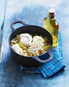 Rice,cod and rum casserole