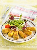 Cheese croquettes with mixed salad