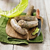Poultry and cabbage sausages