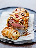 Lamb in pastry crust