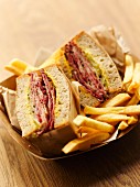 Pastrami sandwich at Frenchie to go in Paris