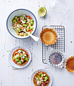 Crispy tartlets with ceviche