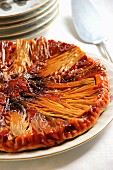 Chicory and Maroilles cheese tatin tart