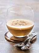 Coffee panna cotta with salted butter toffee sauce