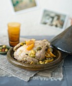 Chicken, olive and confit citrus tajine