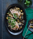 Thunfisch-Tajine mit Auberginen und Oliven