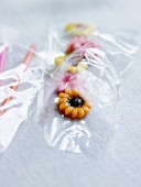 Pack of almond paste flowers