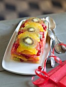 Tutti frutti log cake