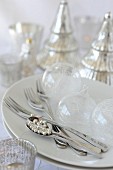 White,transparent and silver Christmas decorations