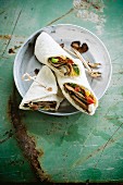 Meat and vegetable wraps