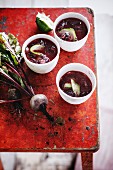 Beetroot and lime cold soup