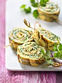 Parsley and Red Onion Omelette Roll