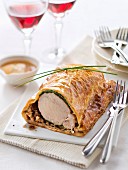 Fillet mignon Wellington (pork wrapped in pastry)
