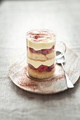 Individual raspberry trifle