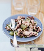 Octopus salad with capers and lemon