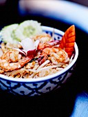Rice pasta and shrimp Pad Thai