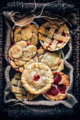 Plum and pear pies