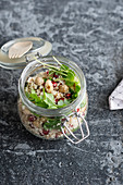 Cauliflower, chickpea and pomegranate tabbouleh