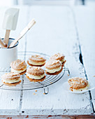 Almond whoopie pies with cream filling
