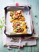 Small and thin southern vegetable tarts
