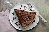 Slice of chocolate tart
