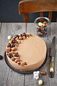 Chocolate and passionfruit Easter cake