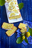 Lemon cake with icing