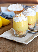 Lemon meringue pie-style pudding