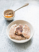 Pita bread and jam
