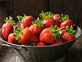 Strawberries in sieve