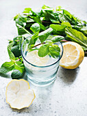 Lemon-mint lemonade
