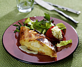 Mashed potato and creamy Roquefort flaky pastry pie