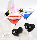 Zum Valentinstag: Cocktails de Saint-Valentin in Rot und Blau