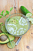 Avocado-cucumber cold soup