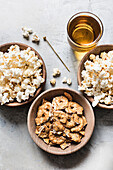 Popcorn and pretzel crackers