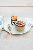 Coffee-flavored rice pudding