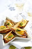 Goat's Cheese,Pear,Honey And Sesame Crostinis