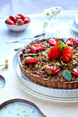 Strawberry And Pistachio Pie
