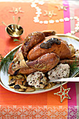Capon stuffed with ceps and truffles