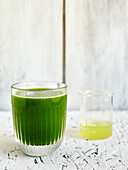 Green vegetable juice to drink after exercise