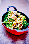 Broccoli with onions and raisins